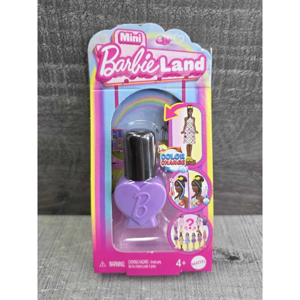 BarbieLand Color Change Mini 1.5” Doll NAIL POLISH NEW Medium Purple g26